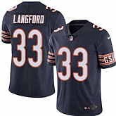 Nike Men & Women & Youth Bears 33 Jeremy Langford Navy Blue Color Rush Limited Jersey,baseball caps,new era cap wholesale,wholesale hats